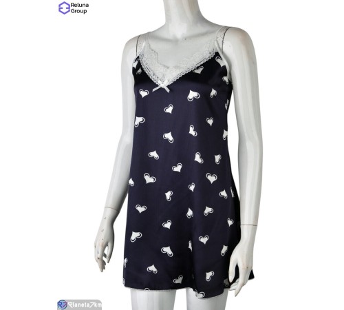 Нічна сорочка на літо (5 шт. р.сетка M-3XL) синій  "Raluka"