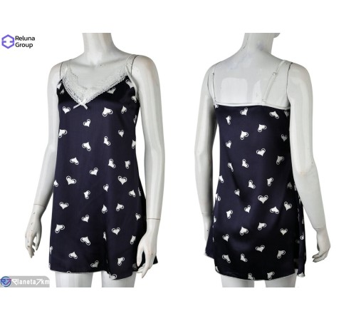 Нічна сорочка на літо (5 шт. р.сетка M-3XL) синій  "Raluka"