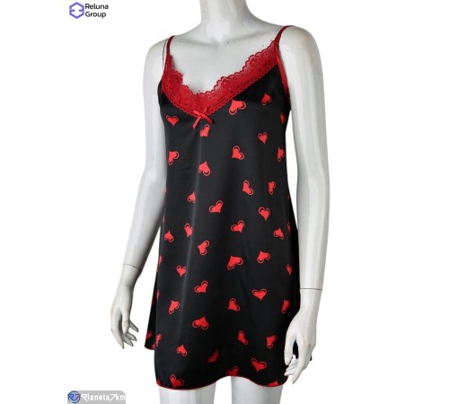 Нічна сорочка на літо (5 шт. р.сетка M-3XL) чорний  "Raluka"