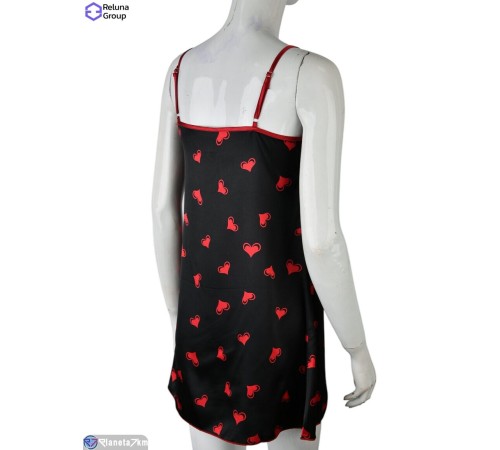 Нічна сорочка на літо (5 шт. р.сетка M-3XL) чорний  "Raluka"