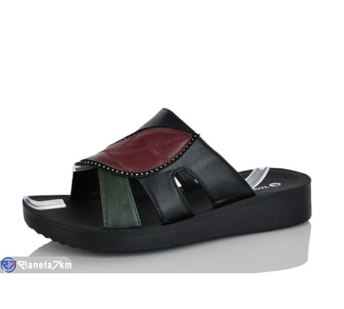 Шлепки жіночі на літо (6 пар р.37-42) чорний  "KANGO"