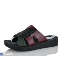 Шлепки жіночі на літо (6 пар р.37-42) бордовий  "KANGO"