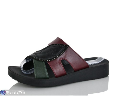 Шлепки жіночі на літо (6 пар р.37-42) бордовий  "KANGO"