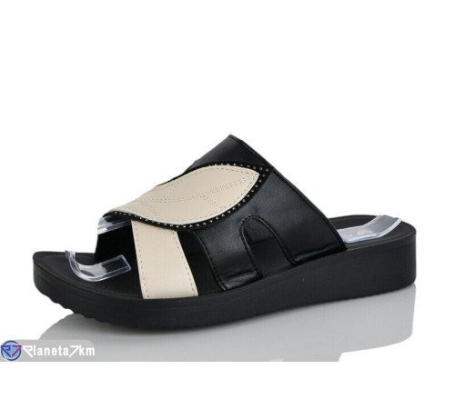 Шлепки жіночі на літо (6 пар р.37-42) чорний  "KANGO"