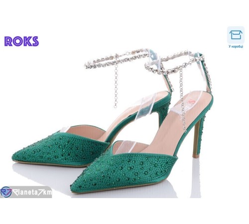 Босоніжки жіночі на літо (12 пар р.36-40) зелений  "Roks"