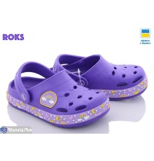 Кроки дитячі на літо (8 пар р.24-32) фіолетовий  "Roks"