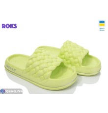 Шлепки жіночі на літо (6 пар р.36-41) зелений  "Roks"