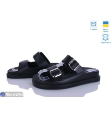 Шлепки жіночі на літо (6 пар р.36-40) чорний  "Linda"