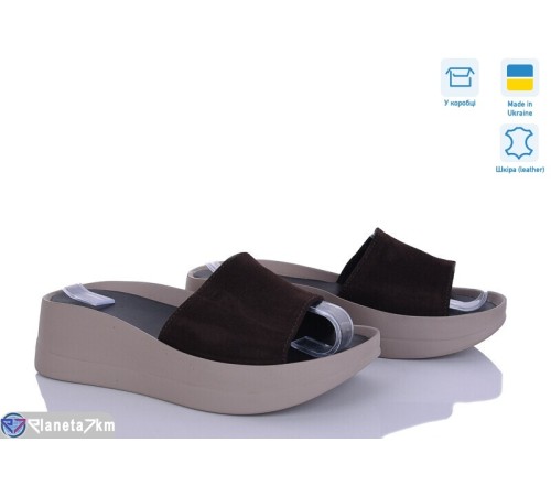 Шлепки жіночі на літо (6 пар р.36-40) коричневий  "Linda"