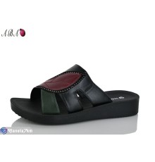 Шлепки жіночі на літо (6 пар р.37-42) чорний  "Aba"