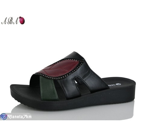 Шлепки жіночі на літо (6 пар р.37-42) чорний  "Aba"