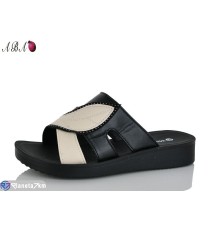 Шлепки жіночі на літо (6 пар р.37-42) чорний  "Aba"