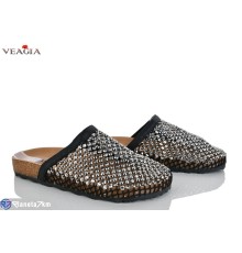 Шлепки жіночі на літо (8 пар р.36-40) чорний  "Veagia-ADA"