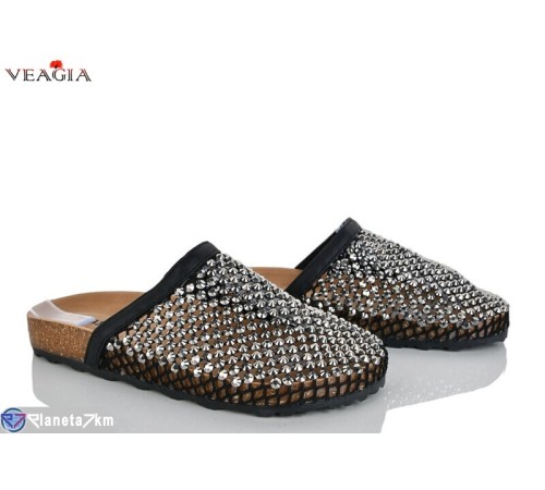 Шлепки жіночі на літо (8 пар р.36-40) чорний  "Veagia-ADA"