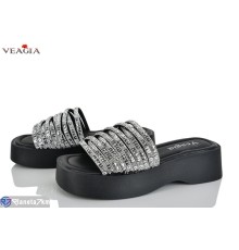 Шлепки жіночі на літо (8 пар р.36-40) чорний  "Veagia-ADA"