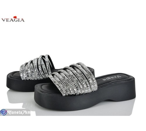 Шлепки жіночі на літо (8 пар р.36-40) чорний  "Veagia-ADA"
