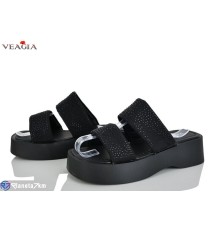 Шлепки жіночі на літо (8 пар р.36-40) чорний  "Veagia-ADA"