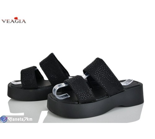 Шлепки жіночі на літо (8 пар р.36-40) чорний  "Veagia-ADA"