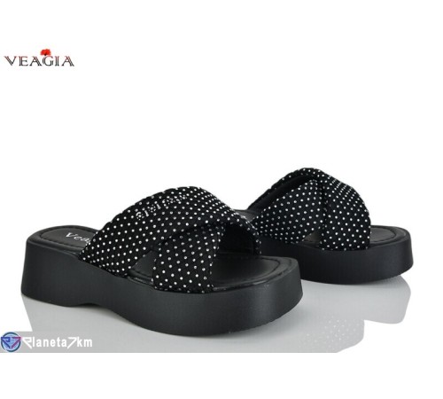 Шлепки жіночі на літо (8 пар р.36-40) чорний  "Veagia-ADA"