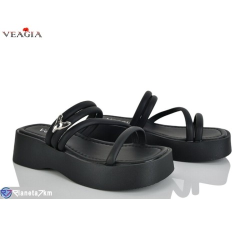 Шлепки жіночі на літо (8 пар р.36-40) чорний  "Veagia-ADA"