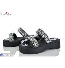 Шлепки жіночі на літо (8 пар р.36-40) чорний  "Veagia-ADA"