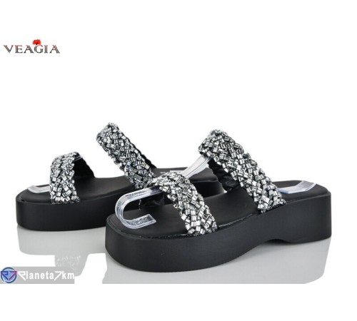 Шлепки жіночі на літо (8 пар р.36-40) чорний  "Veagia-ADA"