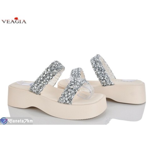 Шлепки жіночі на літо (8 пар р.36-40) бежевий  "Veagia-ADA"