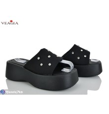 Шлепки жіночі на літо (8 пар р.36-40) чорний  "Veagia-ADA"