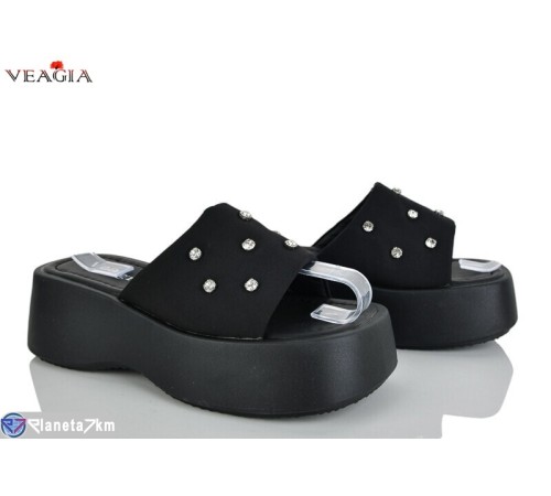 Шлепки жіночі на літо (8 пар р.36-40) чорний  "Veagia-ADA"