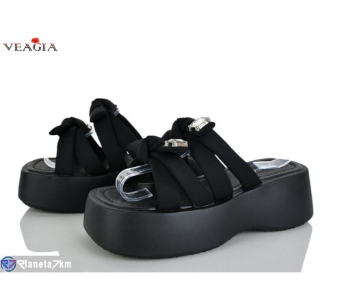 Шлепки жіночі на літо (8 пар р.36-40) чорний  "Veagia-ADA"