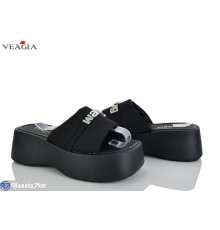 Шлепки жіночі на літо (8 пар р.36-40) чорний  "Veagia-ADA"