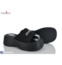 Шлепки жіночі на літо (8 пар р.36-40) чорний  "Veagia-ADA"