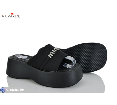 Шлепки жіночі на літо (8 пар р.36-40) чорний  "Veagia-ADA"