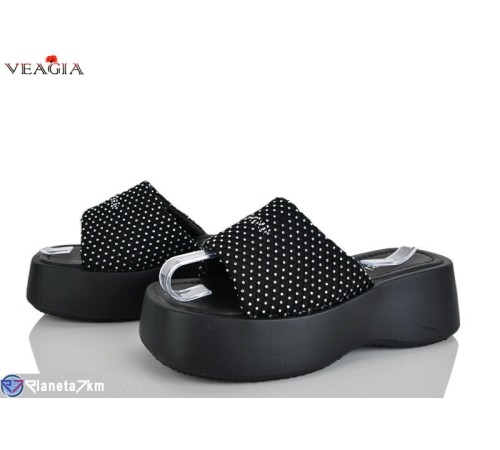 Шлепки жіночі на літо (8 пар р.36-40) чорний  "Veagia-ADA"