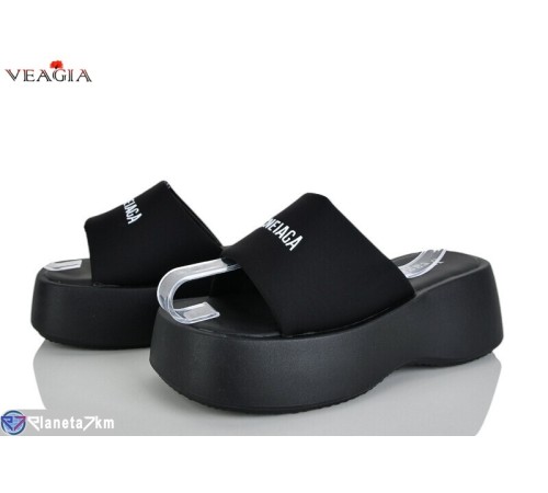 Шлепки жіночі на літо (8 пар р.36-40) чорний  "Veagia-ADA"