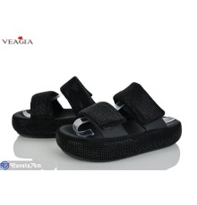 Шлепки жіночі на літо (8 пар р.36-40) чорний  "Veagia-ADA"