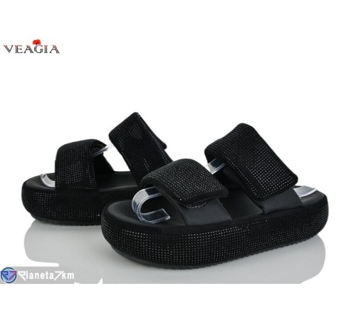 Шлепки жіночі на літо (8 пар р.36-40) чорний  "Veagia-ADA"