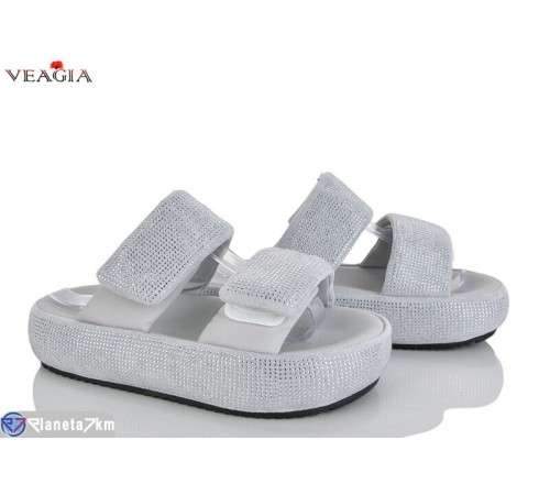 Шлепки жіночі на літо (8 пар р.36-40) сірий  "Veagia-ADA"