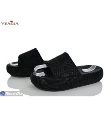 Шлепки жіночі на літо (8 пар р.36-40) чорний  "Veagia-ADA"