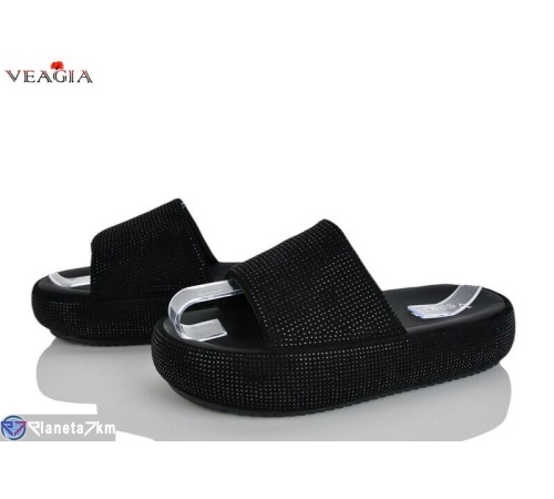 Шлепки жіночі на літо (8 пар р.36-40) чорний  "Veagia-ADA"