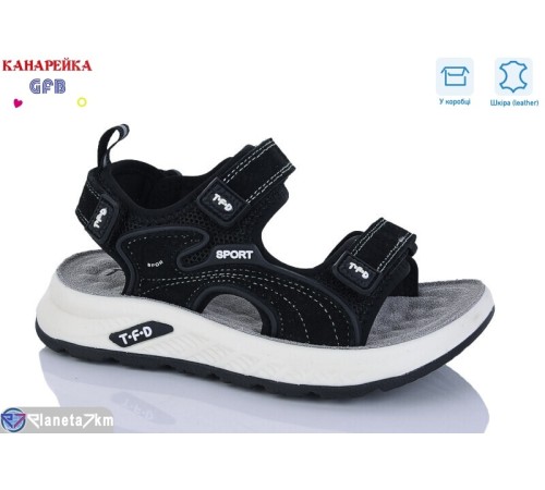 Сандалі дитячі на літо (8 пар р.27-32) чорний  "GFB-Канарейка"