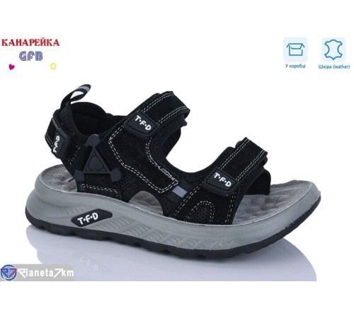 Сандалі дитячі на літо (8 пар р.27-32) чорний  "GFB-Канарейка"