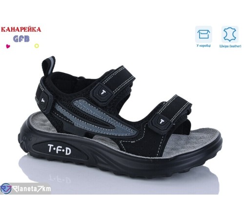 Сандалі дитячі на літо (8 пар р.27-32) чорний  "GFB-Канарейка"