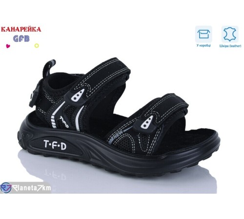 Сандалі дитячі на літо (8 пар р.27-32) чорний  "GFB-Канарейка"