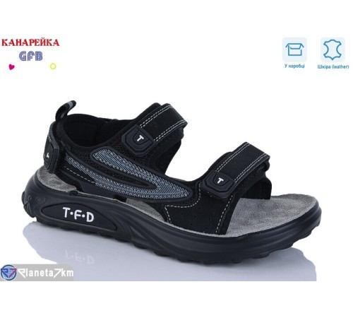 Сандалі дитячі на літо (8 пар р.32-37) чорний  "GFB-Канарейка"