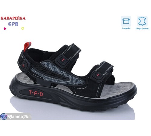 Сандалі дитячі на літо (8 пар р.32-37) чорний  "GFB-Канарейка"