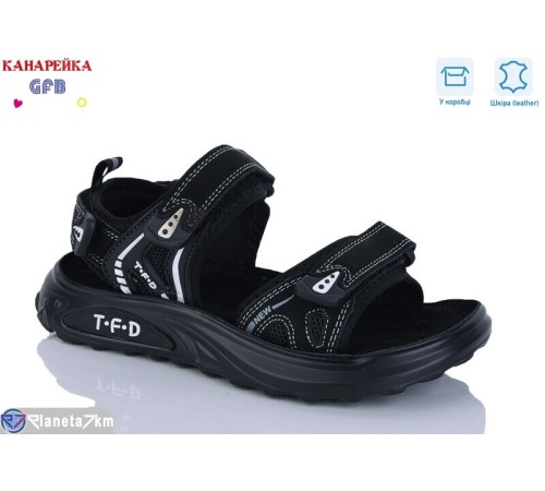 Сандалі дитячі на літо (8 пар р.32-37) чорний  "GFB-Канарейка"