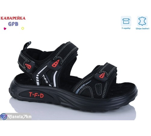 Сандалі дитячі на літо (8 пар р.32-37) чорний  "GFB-Канарейка"