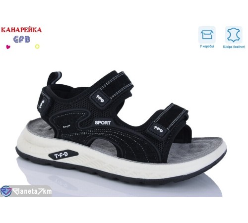 Сандалі дитячі на літо (8 пар р.32-37) чорний  "GFB-Канарейка"