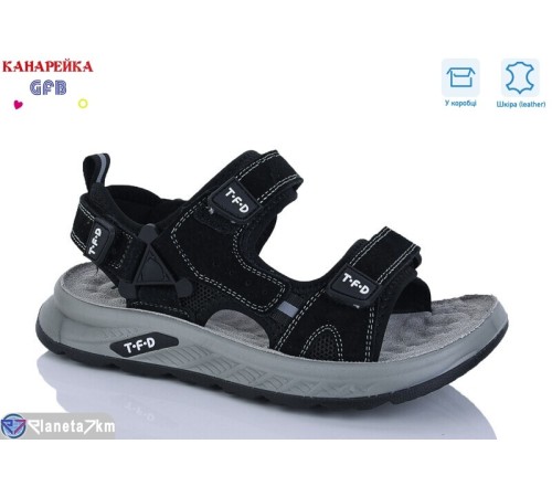 Сандалі дитячі на літо (8 пар р.32-37) чорний  "GFB-Канарейка"